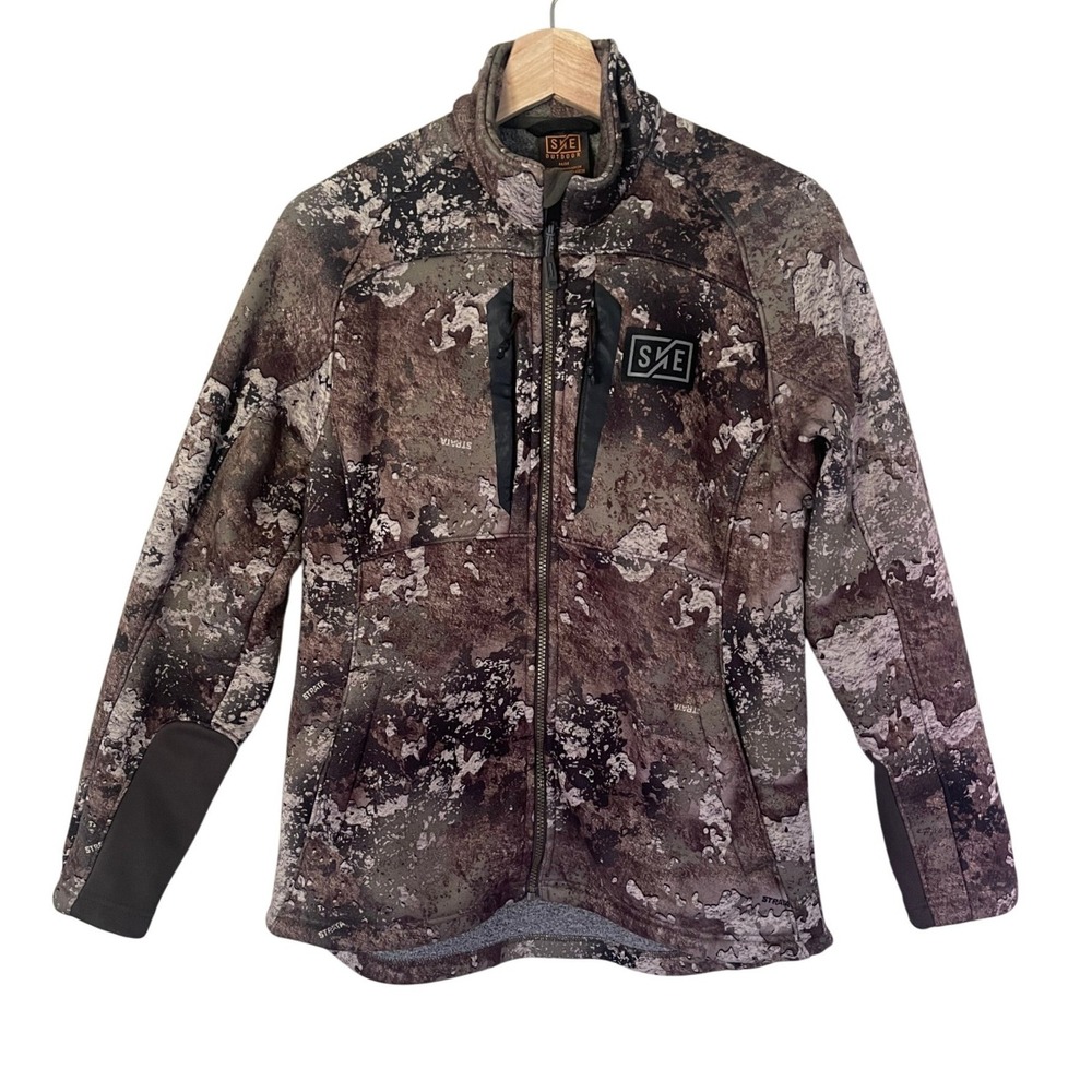 SHE Outdoor Women Camo Softshell Hunting Jacket TrueTimber Strata Fleece Medium